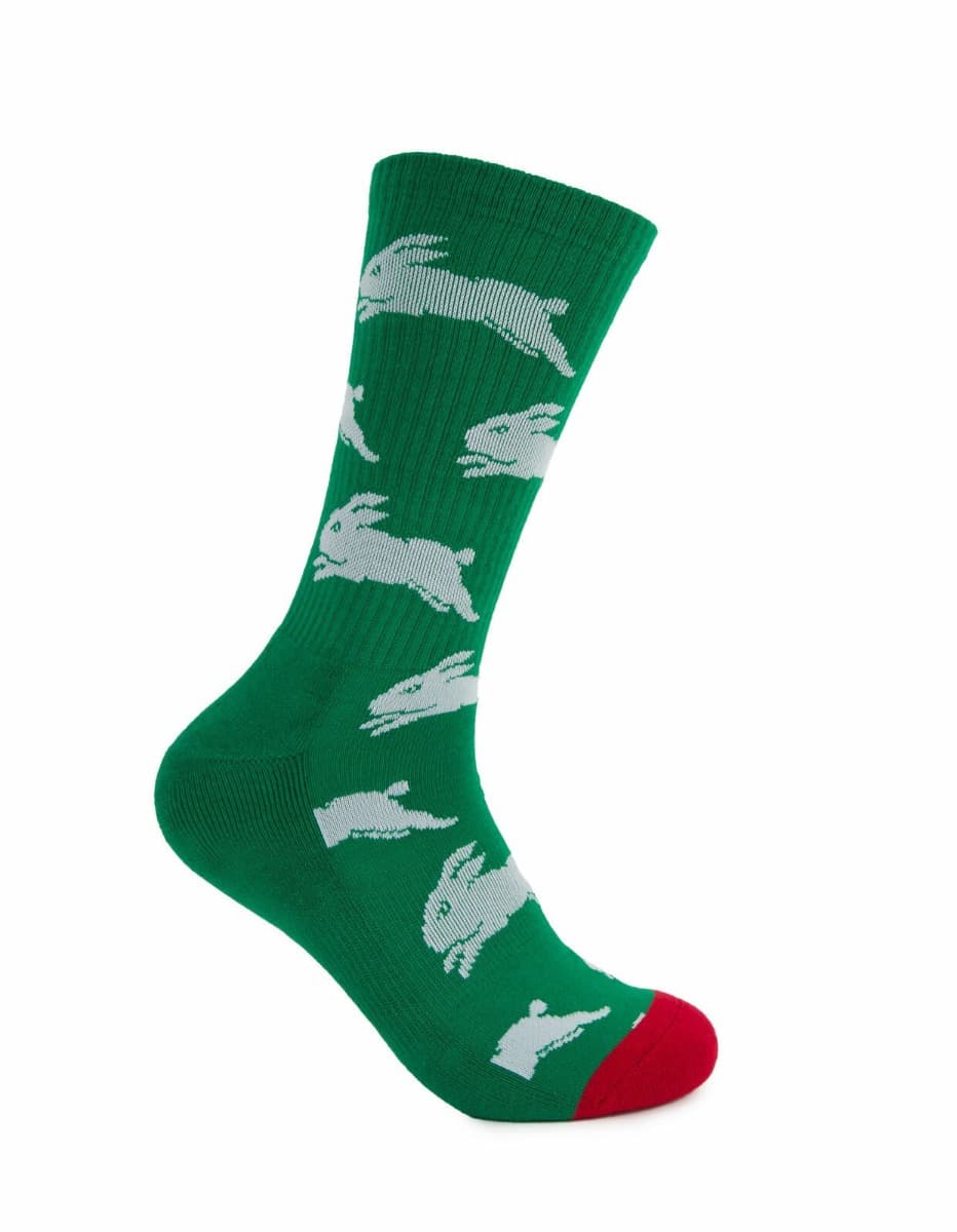South Sydney Rabbitohs NRL Logos Sneaker Socks 2 Pack