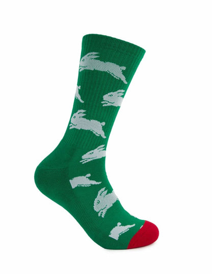 South Sydney Rabbitohs NRL Logos Sneaker Socks 2 Pack
