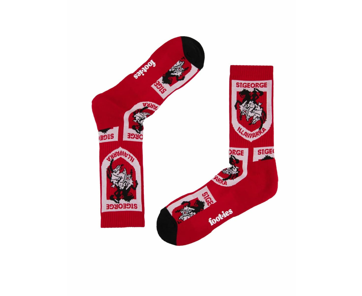 St George Dragons NRL Logos Sneaker Socks 2 Pack