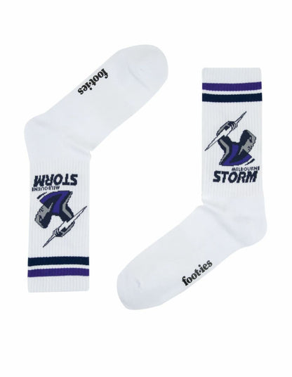 Melbourne Storm NRL Logos Sneaker Socks 2 Pack
