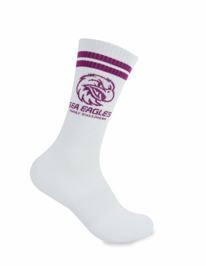 Manly Sea Eagles NRL Logos Sneaker Socks 2 Pack