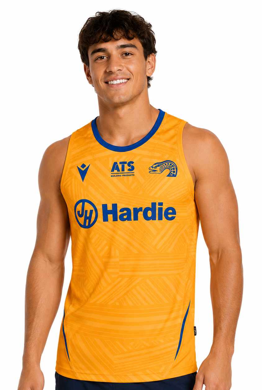 Parramatta Eels 2026 NRL Mens Yellow Staff Training Singlet