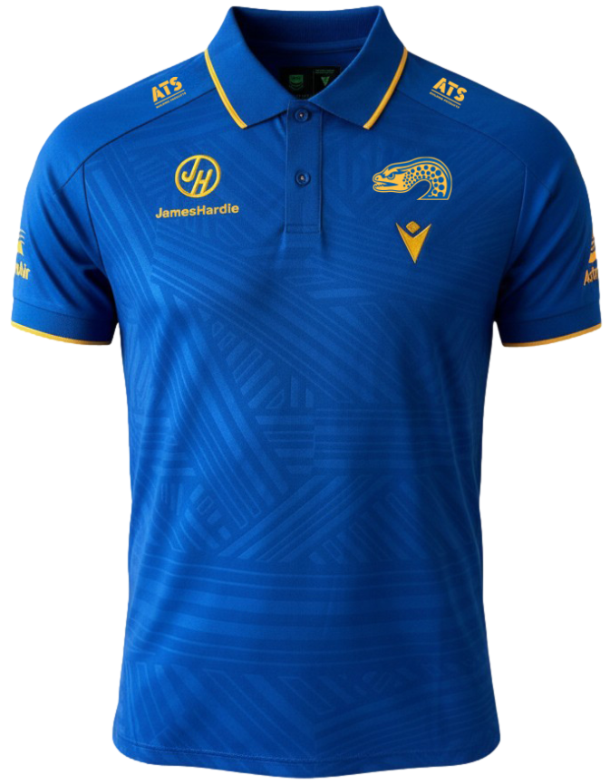 Parramatta Eels 2026 NRL Mens Royal Travel Polo Shirt