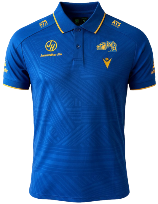 Parramatta Eels 2026 NRL Mens Royal Travel Polo Shirt
