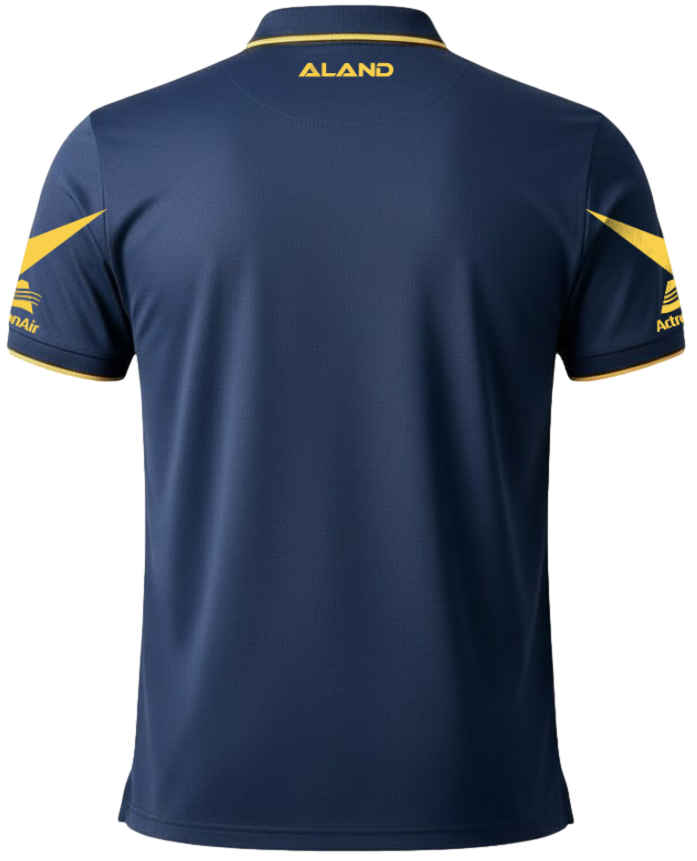 Parramatta Eels 2026 NRL Mens Navy Travel Polo Shirt