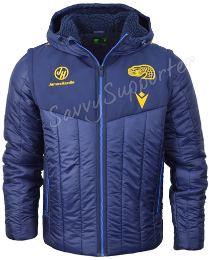 Parramatta Eels 2026 NRL Mens Padded Bomber Jacket with Detachable Sleeves