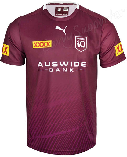 QLD Maroons State of Origin Mens Maroon Training Shirt
