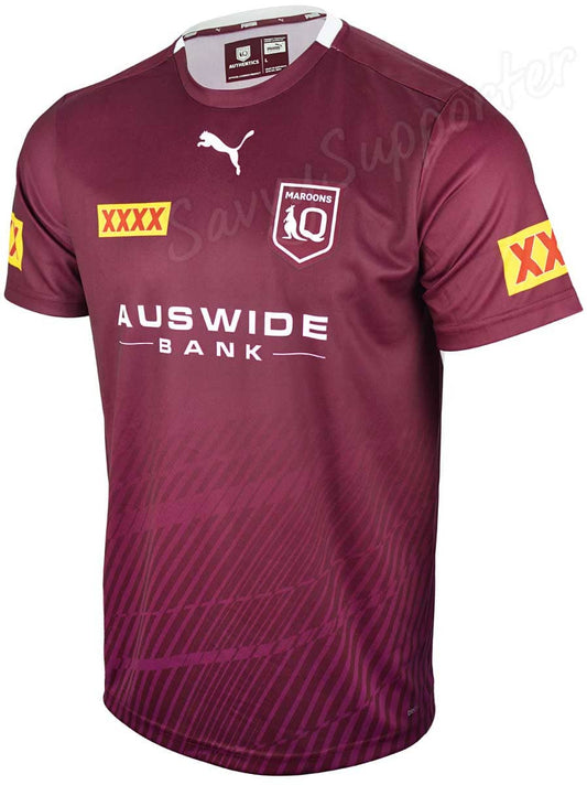 QLD Maroons State of Origin Mens Maroon Training Shirt