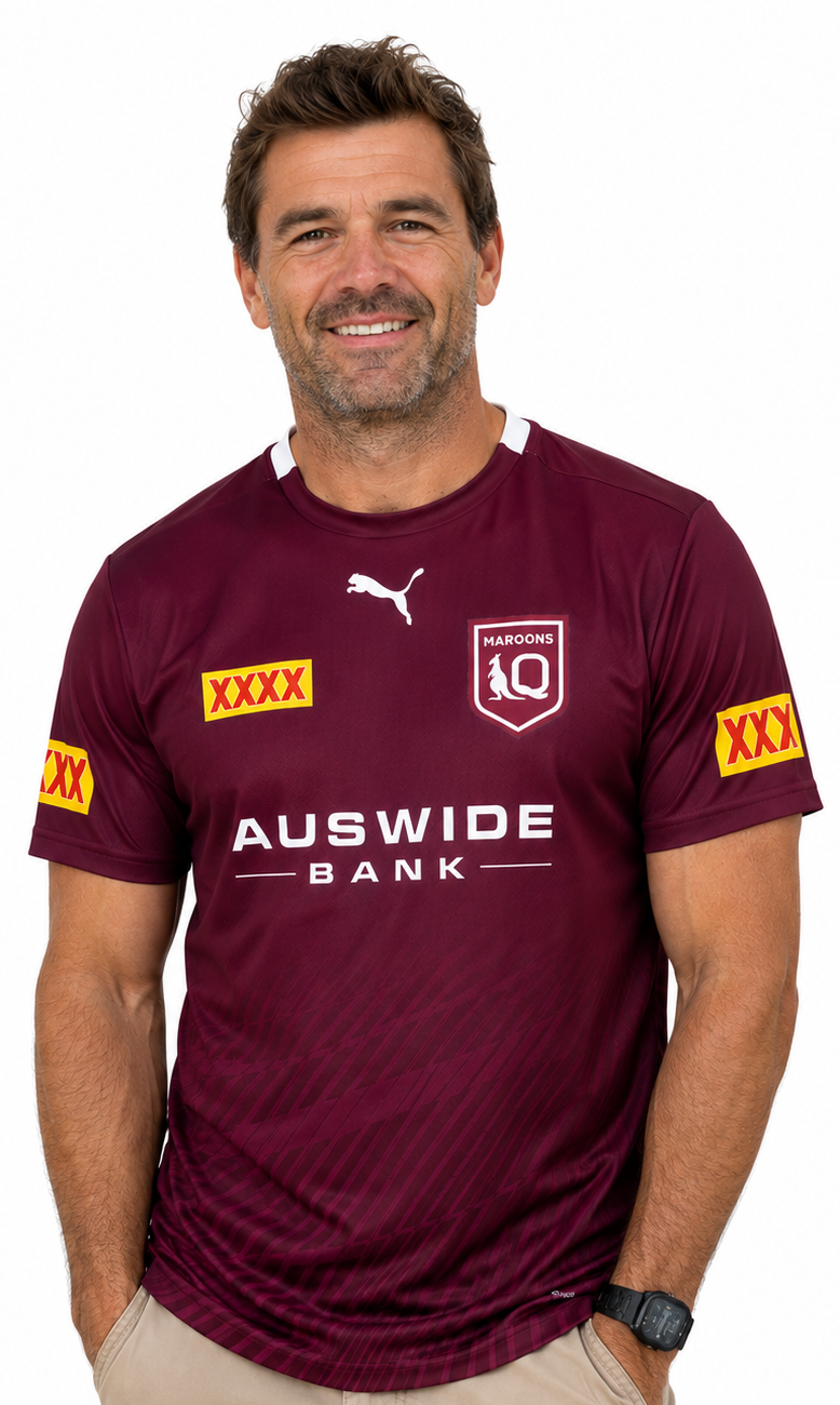 QLD Maroons State of Origin Mens Maroon Training Shirt