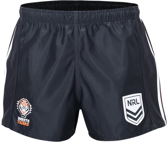 Wests Tigers 2026 NRL Kids Supporter Footy Shorts