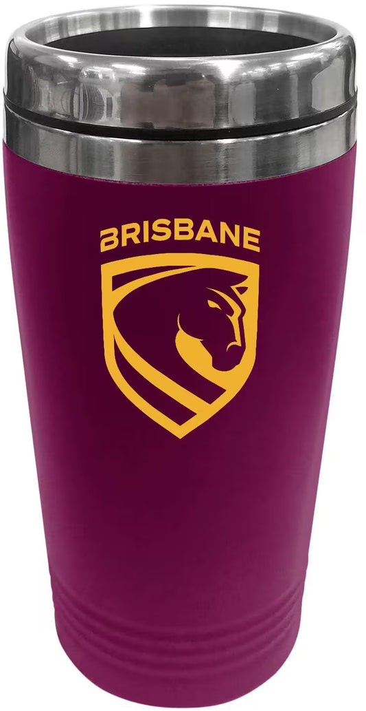 Brisbane Broncos NRL 450ml Stainless Steel Travel Mug *colour logo*