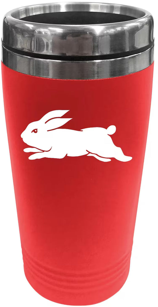 South Sydney Rabbitohs NRL 450ml Stainless Steel Travel Mug *colour logo*