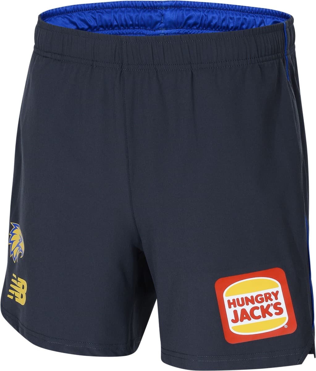 West Coast Eagles 2025 AFL Mens Carbon Travel Shorts