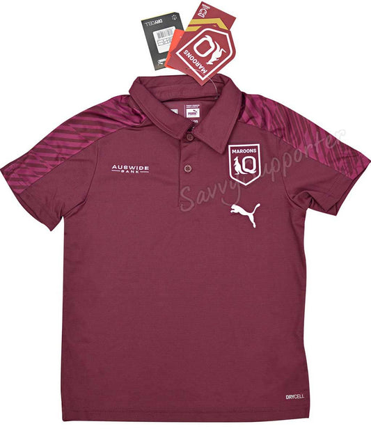 QLD Maroons State of Origin Kids Media Polo Shirt