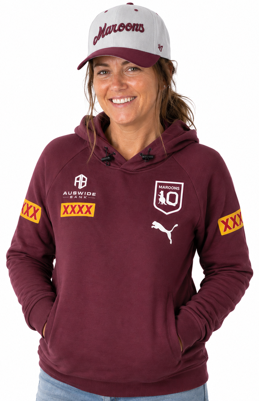 QLD Maroons State of Origin Grey 47 Fly Out Midfield Cap