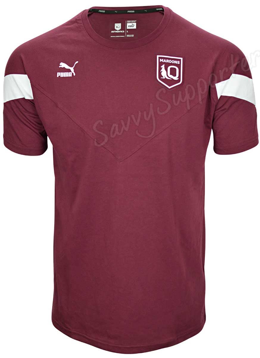 QLD Maroons Puma State of Origin Mens 100% Cotton Iconic Tee