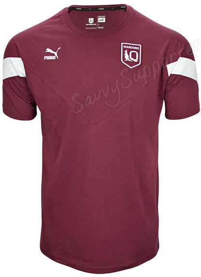 QLD Maroons Puma State of Origin Mens 100% Cotton Iconic Tee