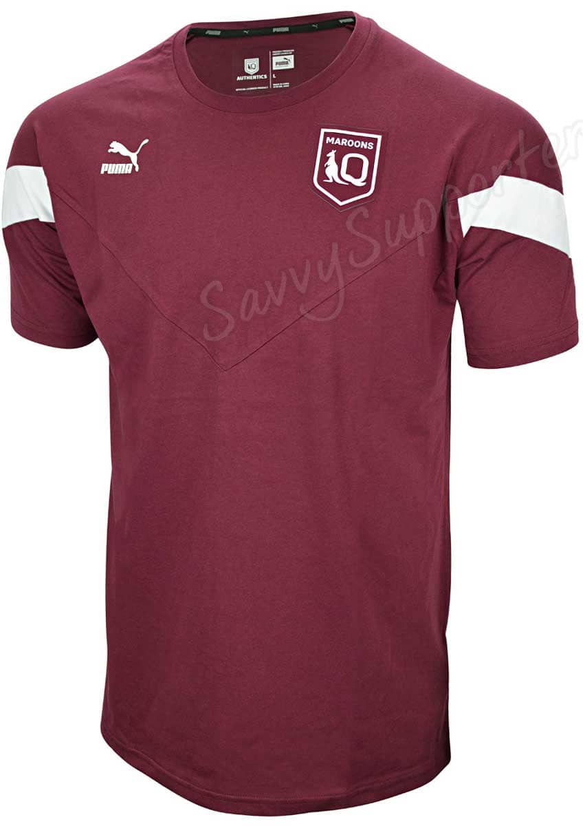 QLD Maroons Puma State of Origin Mens 100% Cotton Iconic Tee