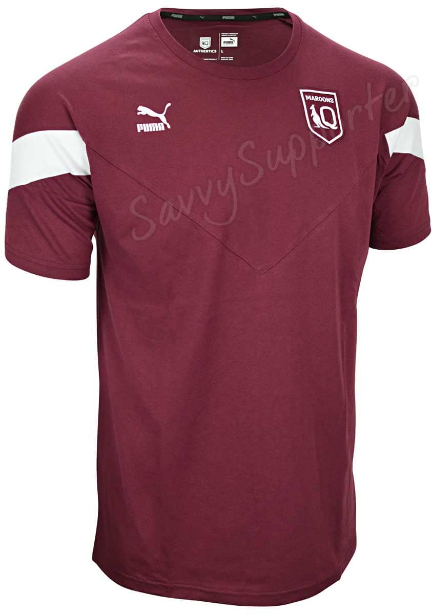 QLD Maroons Puma State of Origin Mens 100% Cotton Iconic Tee
