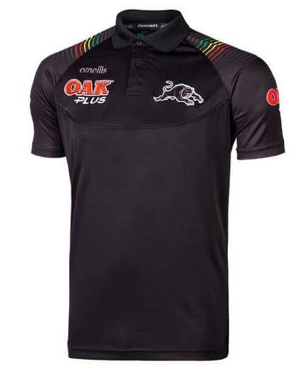 Penrith Panthers 2020 NRL Mens Black Polo Shirt