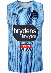 NSW Blues  State of Origin Mens Sky Training Singlet