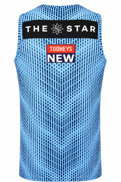 NSW Blues  State of Origin Mens Sky Training Singlet