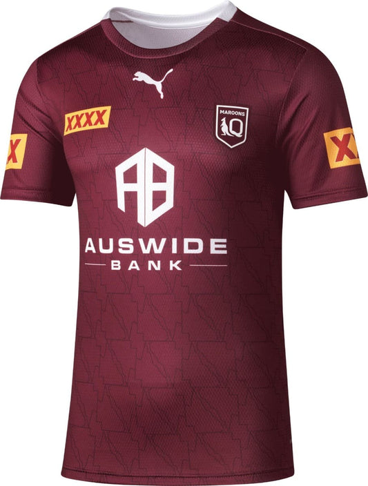 QLD Maroons State of Origin Mens Maroon Training Shirt