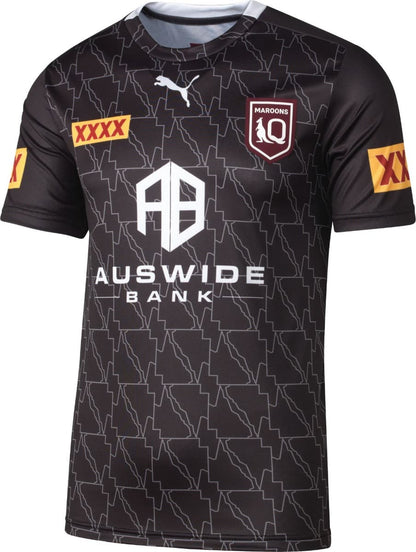 QLD Maroons State of Origin Mens Charcoal Training Shirt