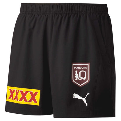 QLD Maroons State Of Origin Mens Black Training Shorts