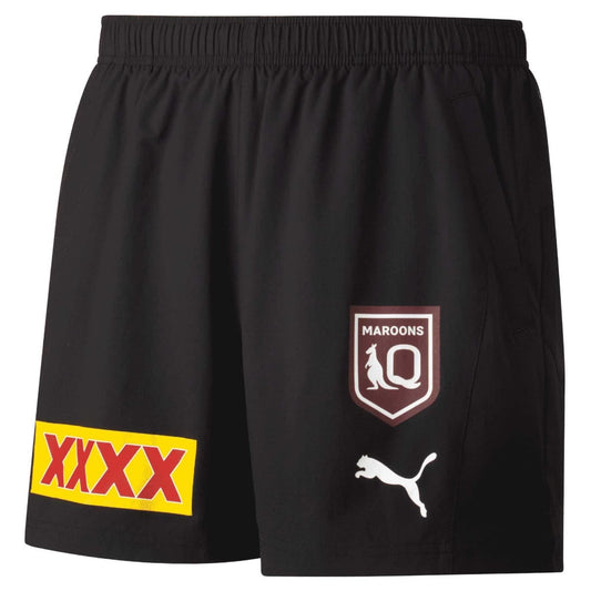 QLD Maroons State Of Origin Mens Black Training Shorts