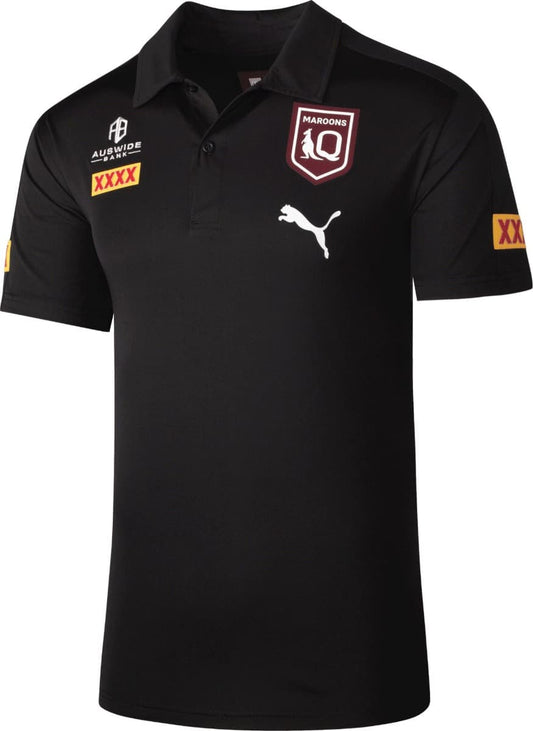 QLD Maroons State of Origin Mens Black Polo Shirt