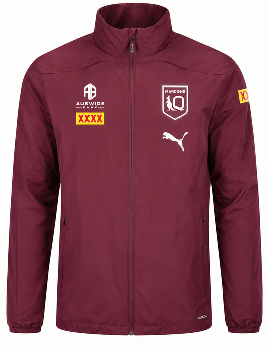 QLD Maroons State Of Origin Mens Rain Jacket