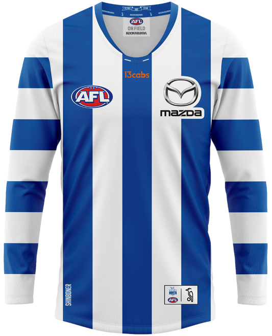 North Melbourne Kangaroos 2026 AFL Mens Long Sleeve Home Guernsey