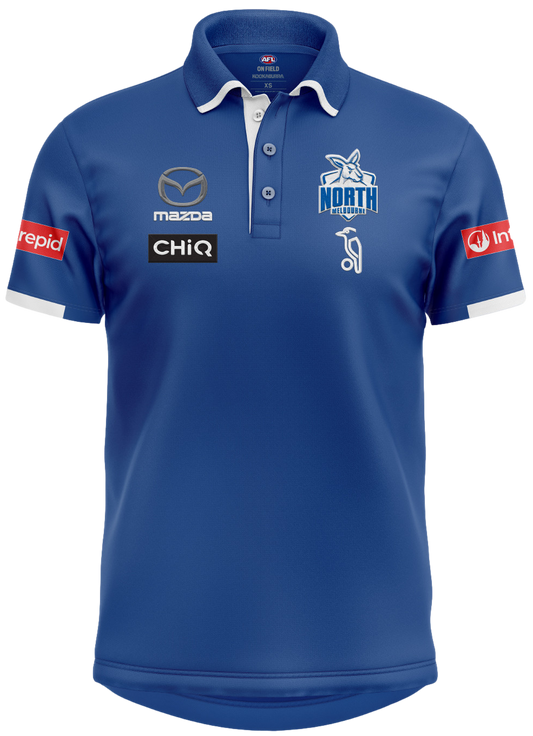 North Melbourne Kangaroos 2026 AFL Mens Media Polo Shirt