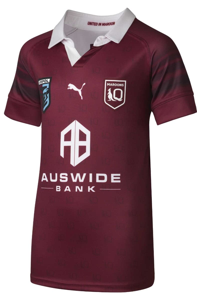 QLD Maroons State Of Origin Kids On Field Jersey