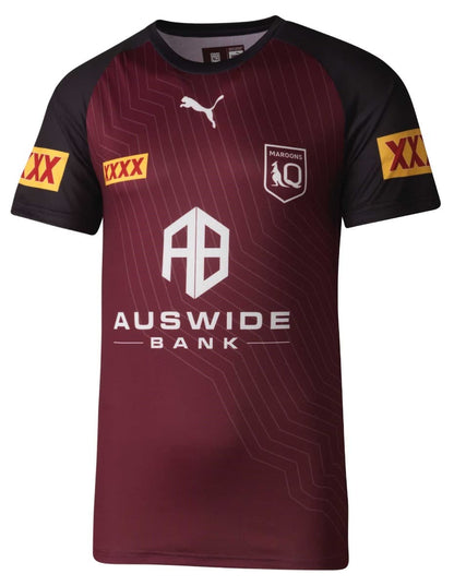 QLD Maroons 2023 State Of Origin Mens Maroon Training Shirt