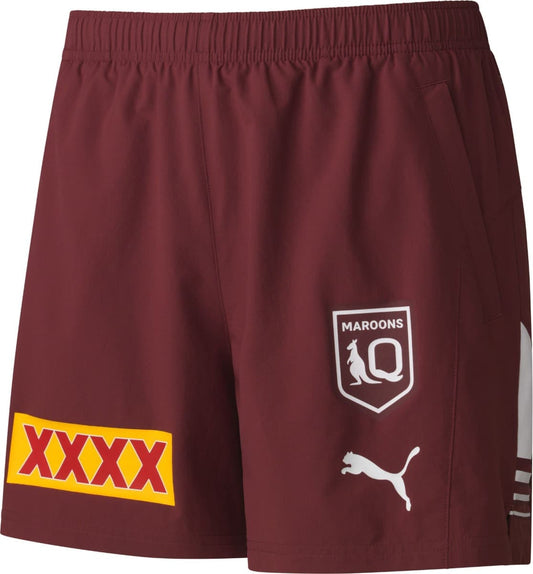 QLD Maroons 2024 State of Origin Mens Maroon Training Shorts