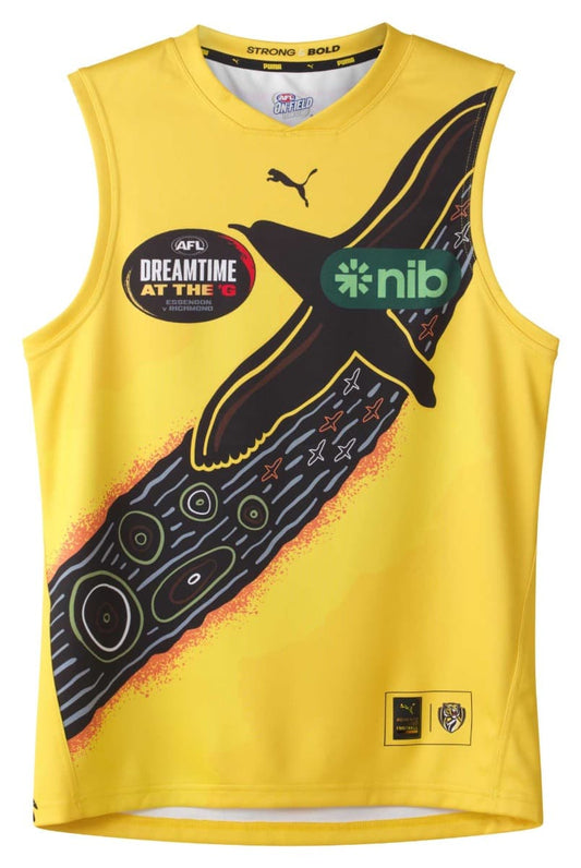 Richmond Tigers 2025 AFL Kids Indigenous Dreamtime Guernsey