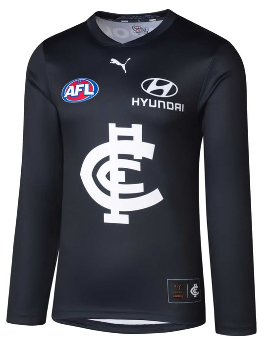 Carlton Blues 2025 AFL Mens Long Sleeve Home Guernsey