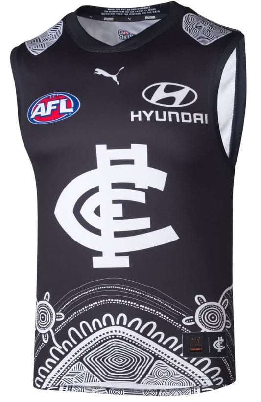 Carlton Blues 2025 AFL Kids Indigenous Guernsey
