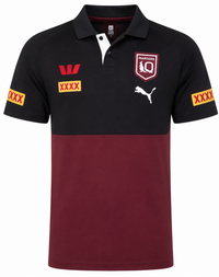 QLD Maroons State of Origin 2025 NRL Mens Maroon Team Polo Shirt