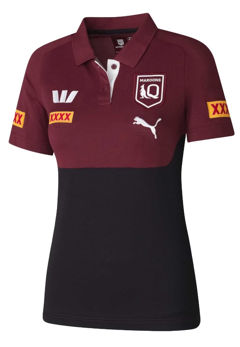 QLD Maroons State of Origin 2025 NRL Ladies Team Polo Shirt