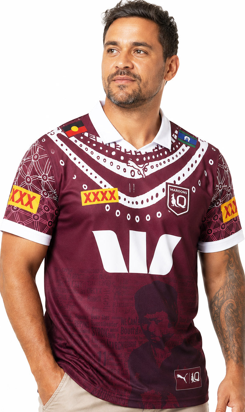 QLD Maroons 2025 State of Origin Mens Indigenous Jersey