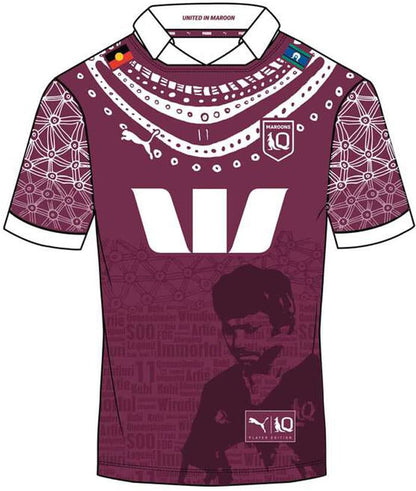 QLD Maroons 2025 State of Origin Kids Indigenous Jersey