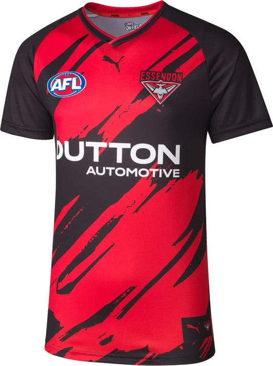 Essendon Bombers 2025 AFL Mens Warm Up Shirt