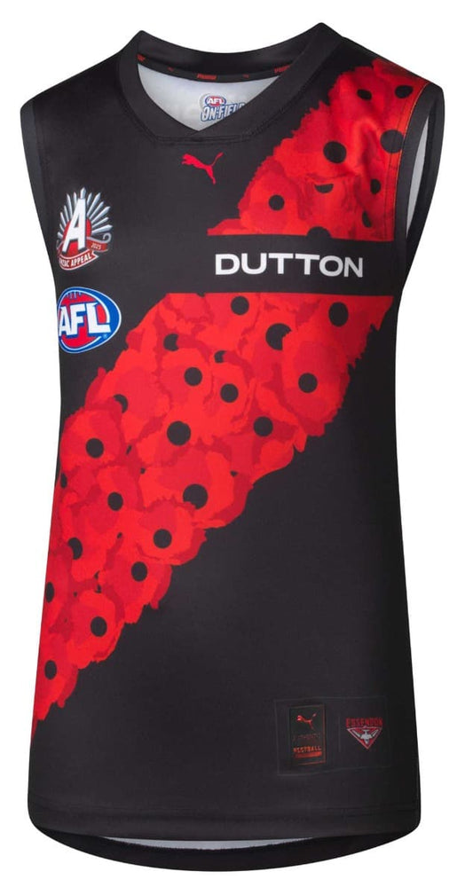 Essendon Bombers 2025 AFL Mens Anzac Guernsey