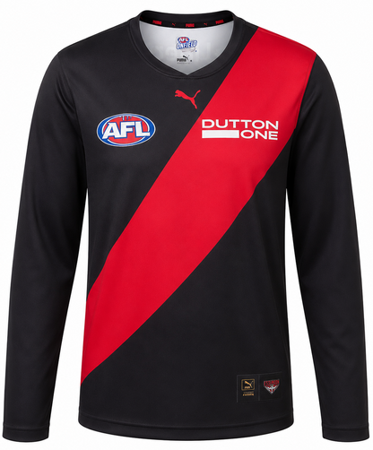Essendon Bombers 2026 AFL Mens Long Sleeve Home Guernsey