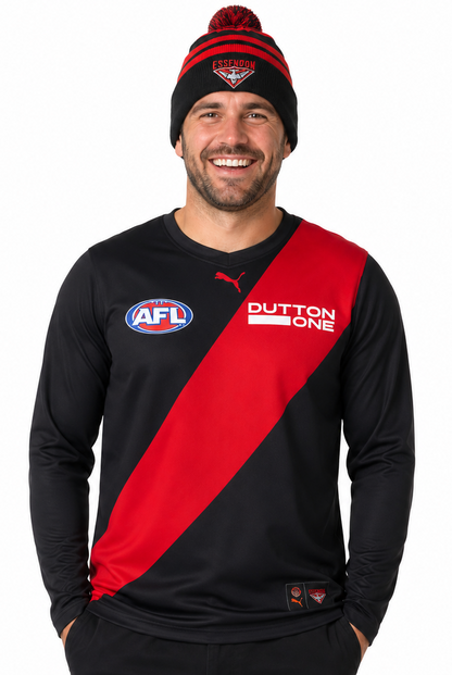 Essendon Bombers 2026 AFL Mens Long Sleeve Home Guernsey