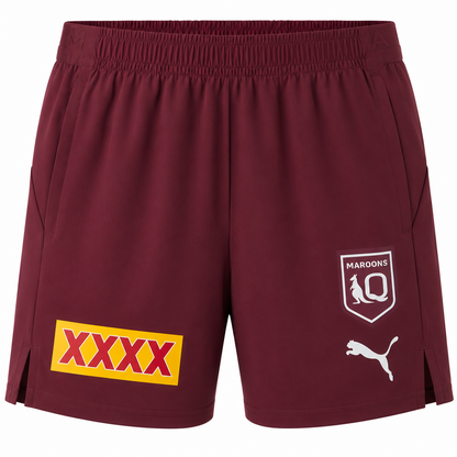 QLD Maroons 2026 State of Origin Mens Maroon Training Gym Shorts