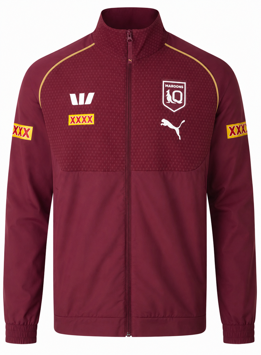 QLD Maroons 2026 State of Origin Mens Woven Wet Weather Rain Jacket